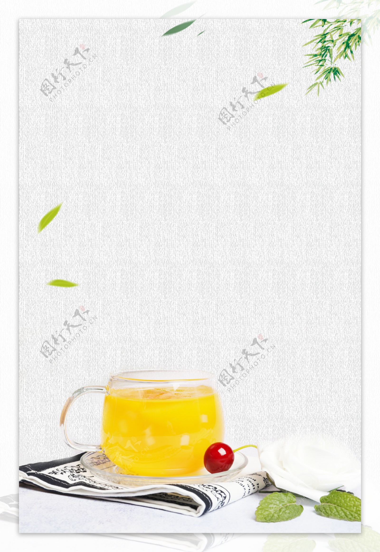 夏季冷饮果汁促销海报背景