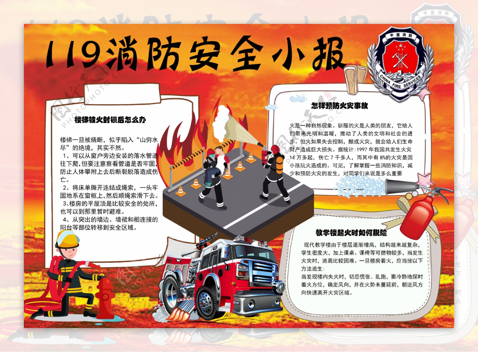 119消防安全小报