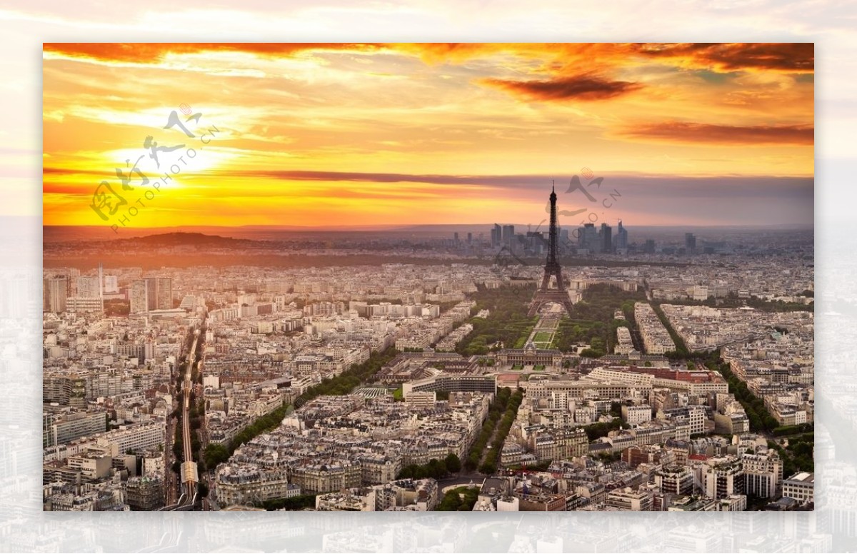 巴黎的清晨城市
