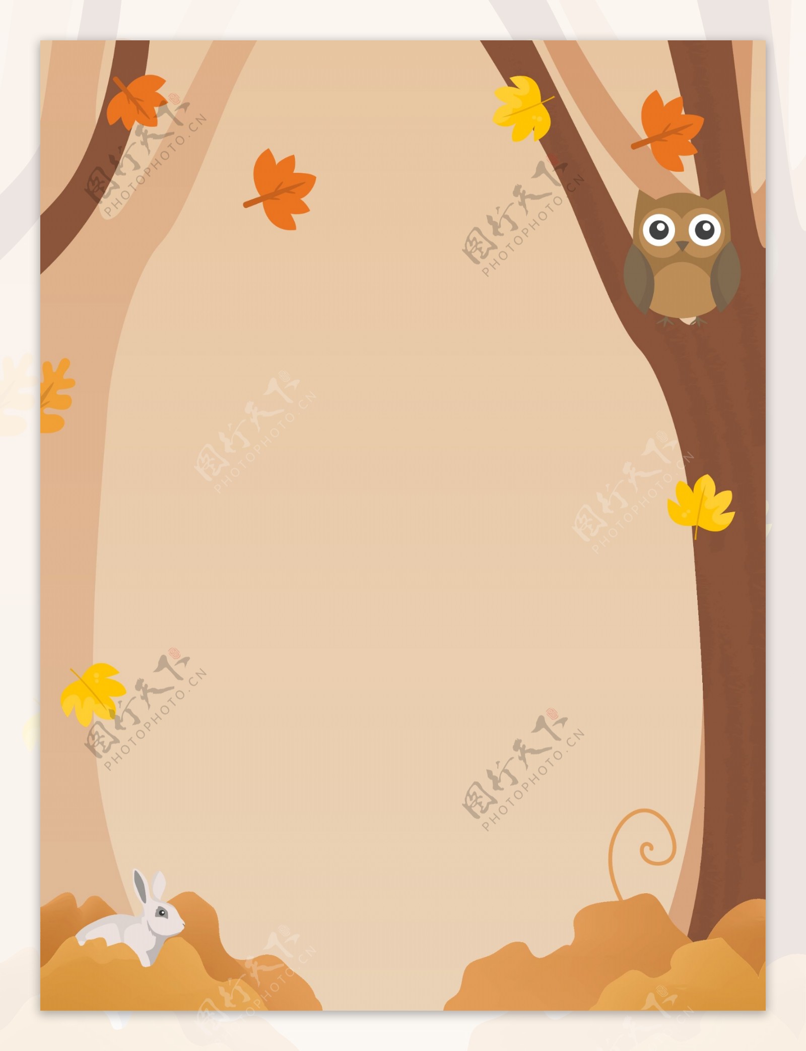 秋季枫叶边框背景