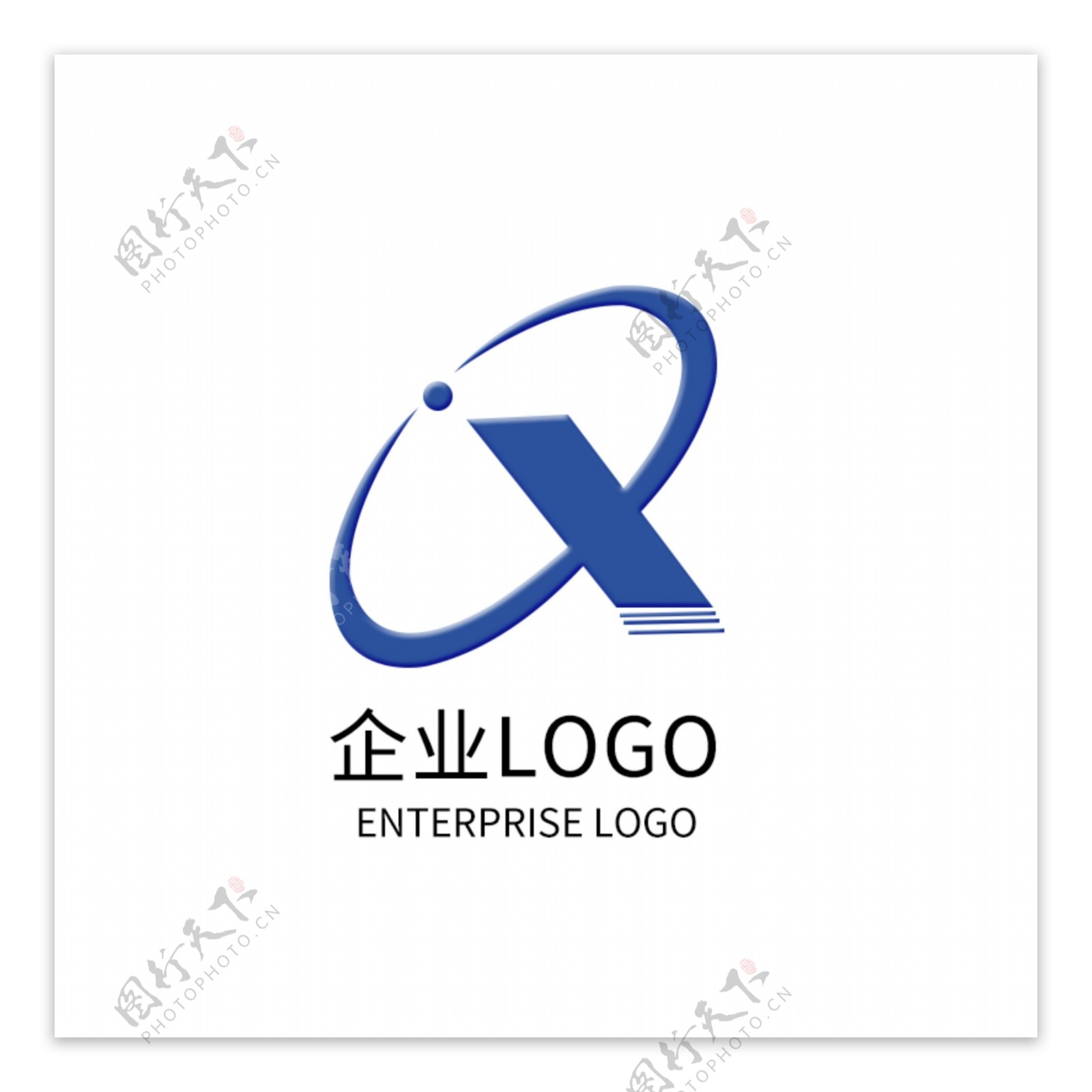 科技蓝色公司LOGO设计企业标志