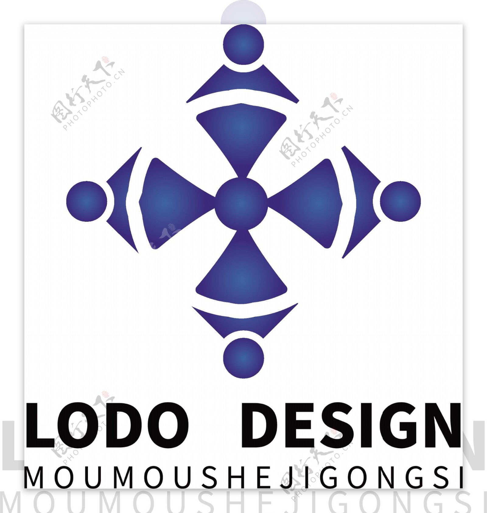 原创蓝色医疗科技器械机构logo设计