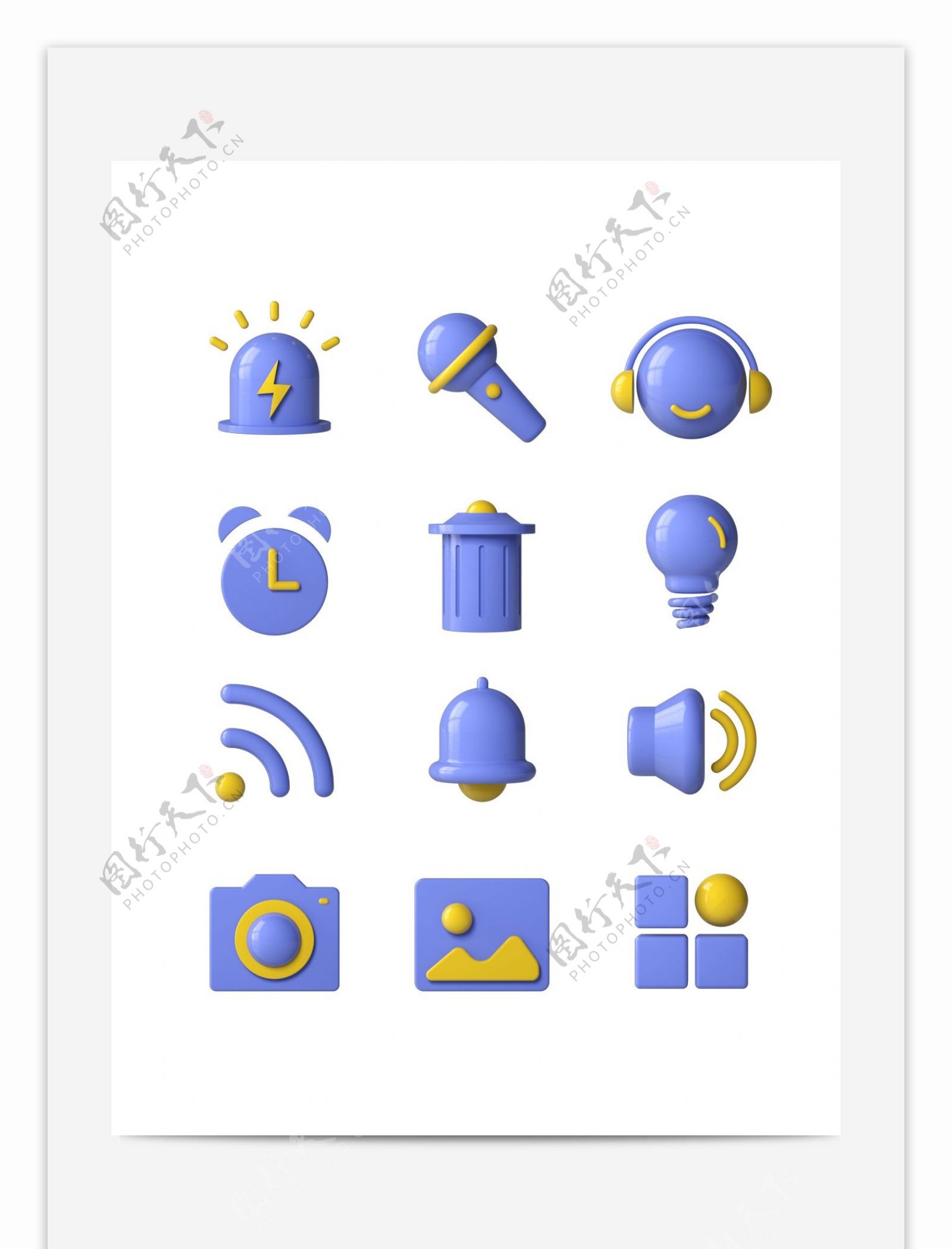 3D立体icon通用c4d图标