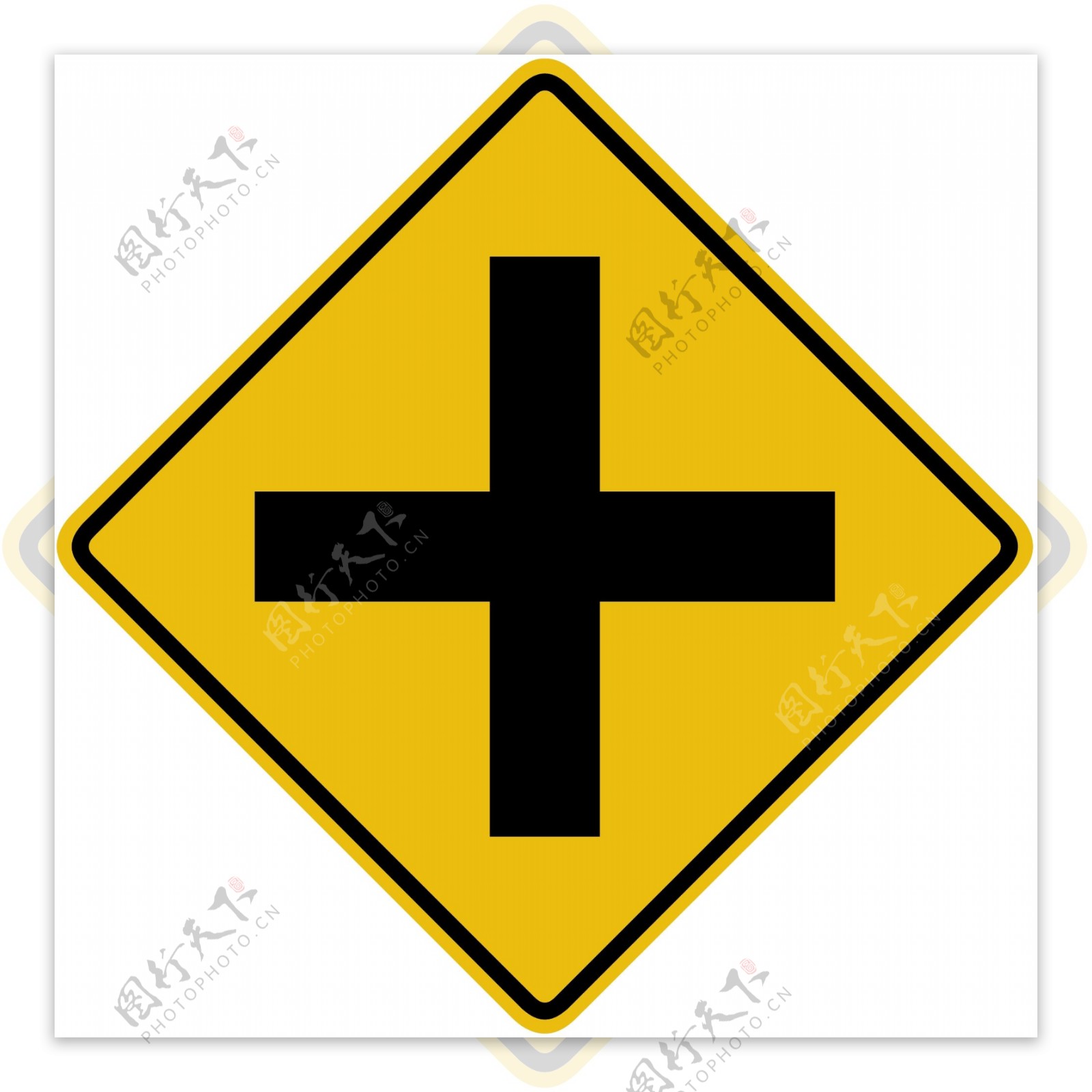 外国交通图标十字路口标识