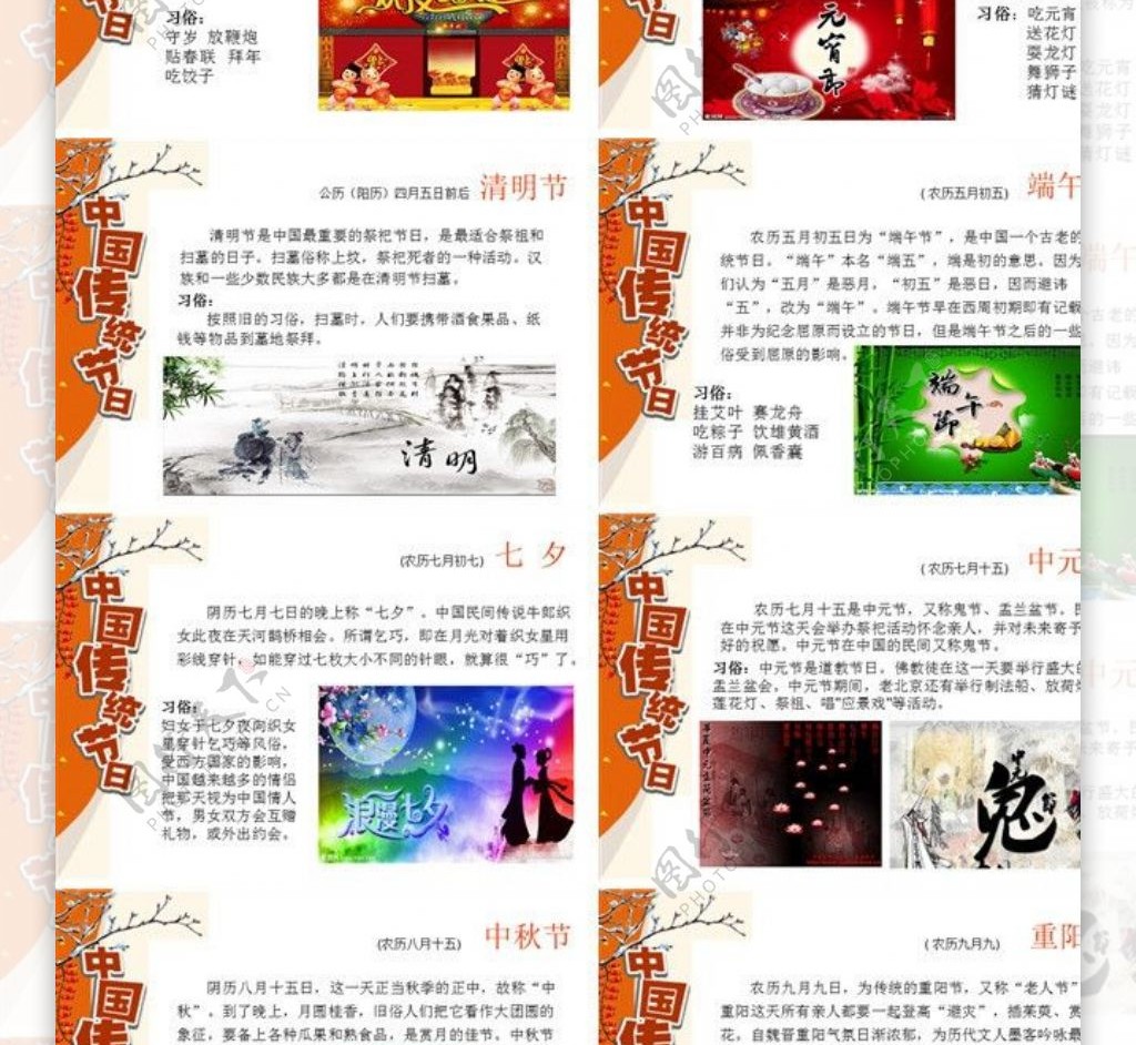 中国传统节日PPT模板