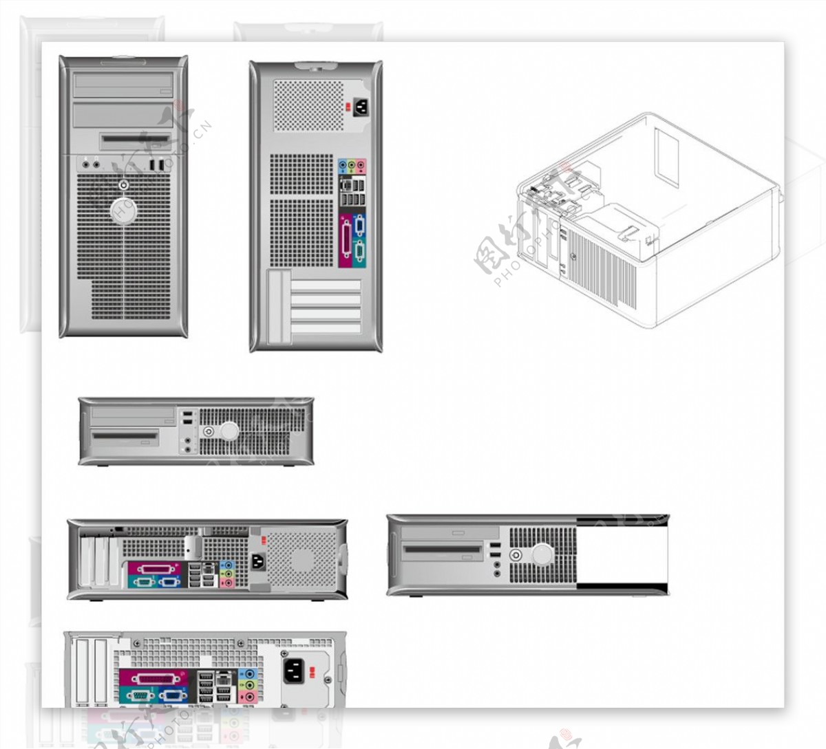 电子图标系列电脑主机箱