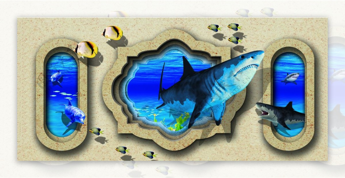 3D鲨鱼