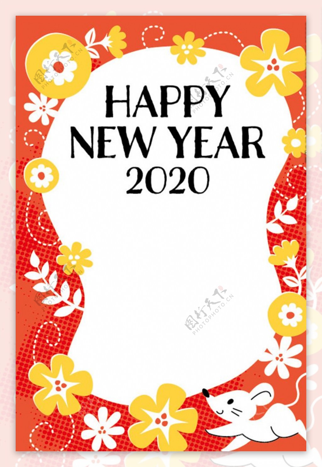 卡通2020鼠年