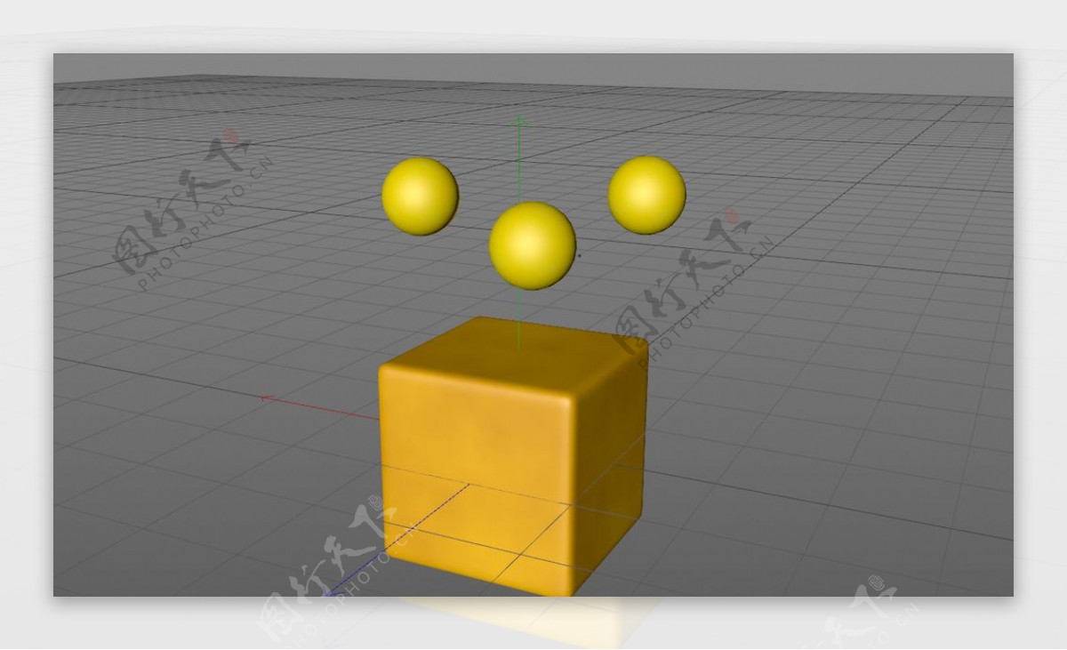 C4D方块掉落动态