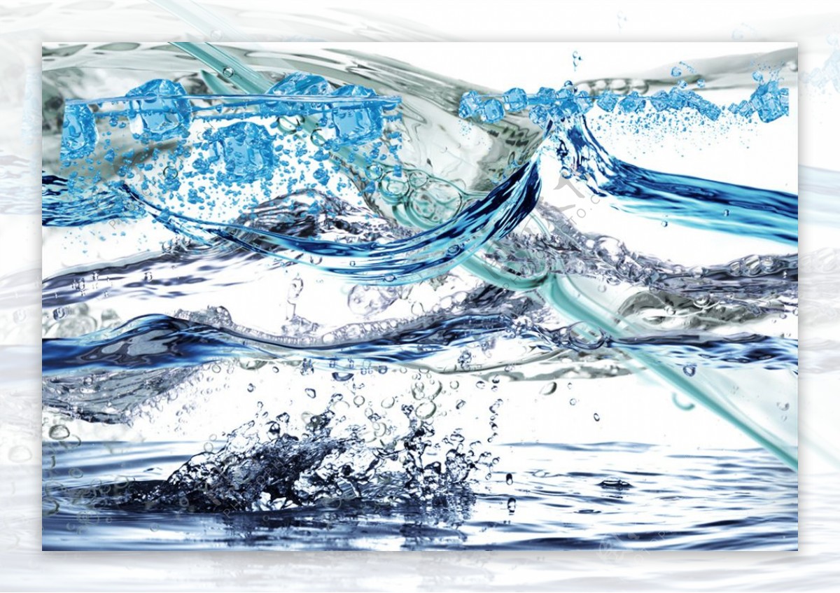 艺术水滴抽象矢量波纹配图