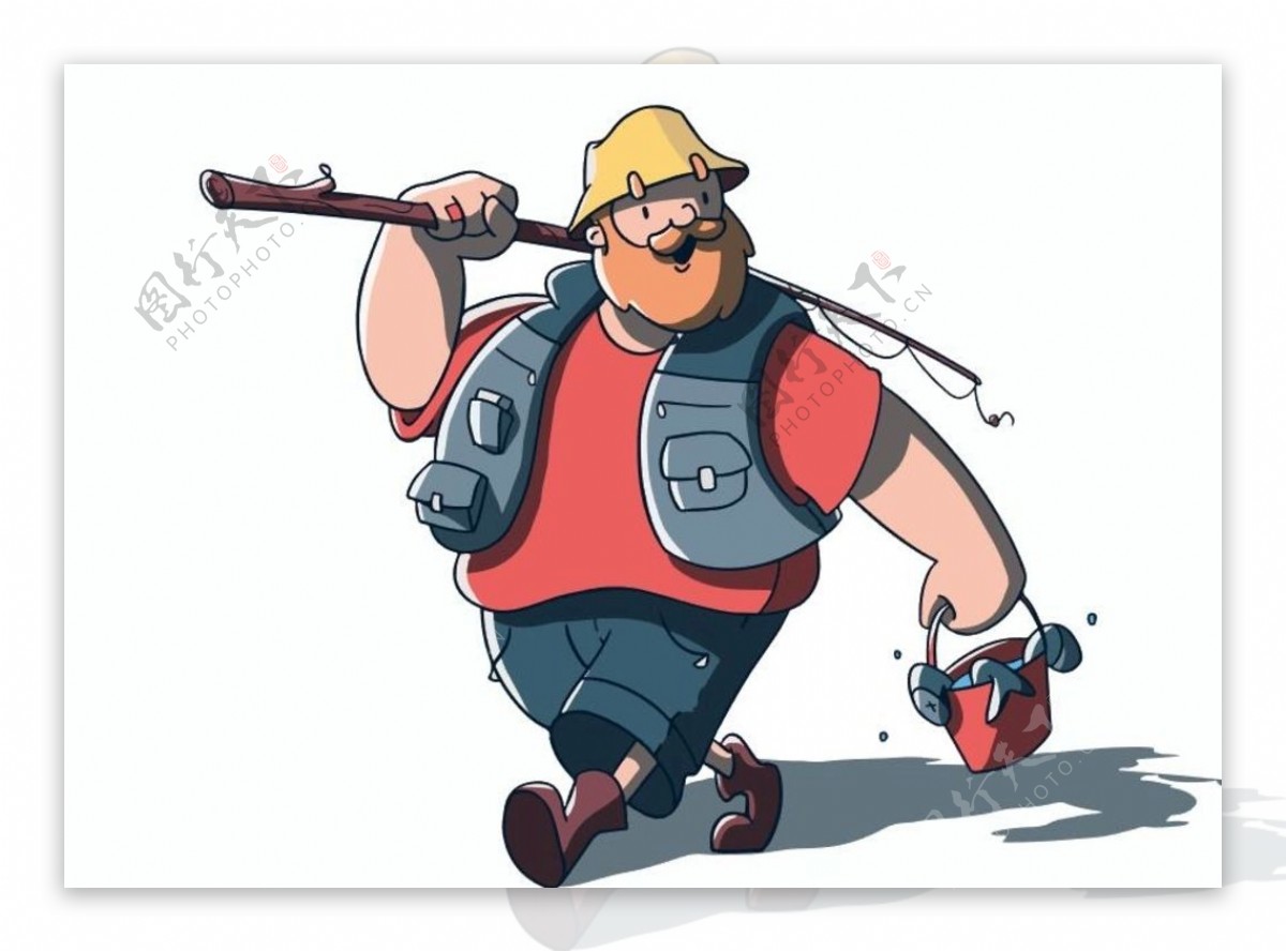 卡通 字符 钓鱼 人物 渔夫设计图__动漫人物_动漫动画_设计图库_昵图网nipic.com