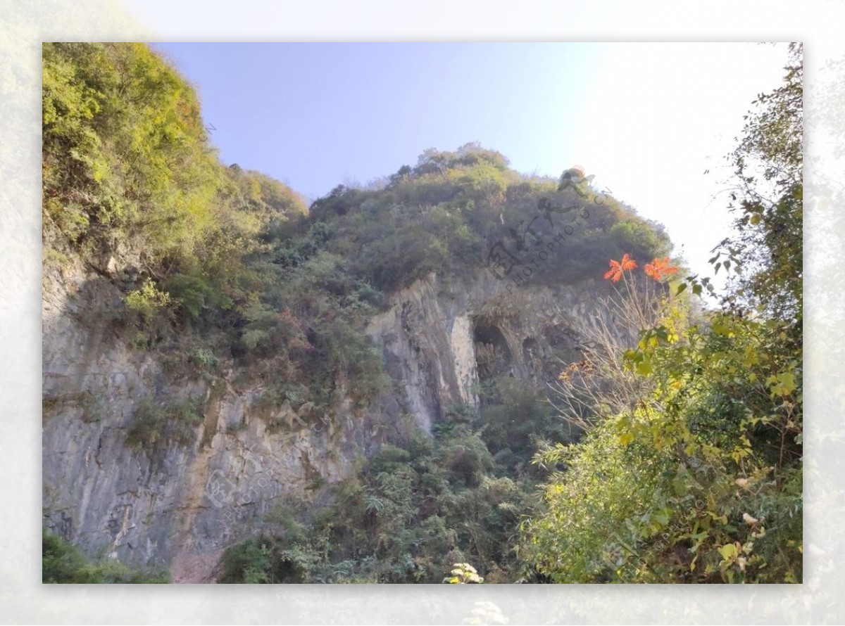 蓝天山水