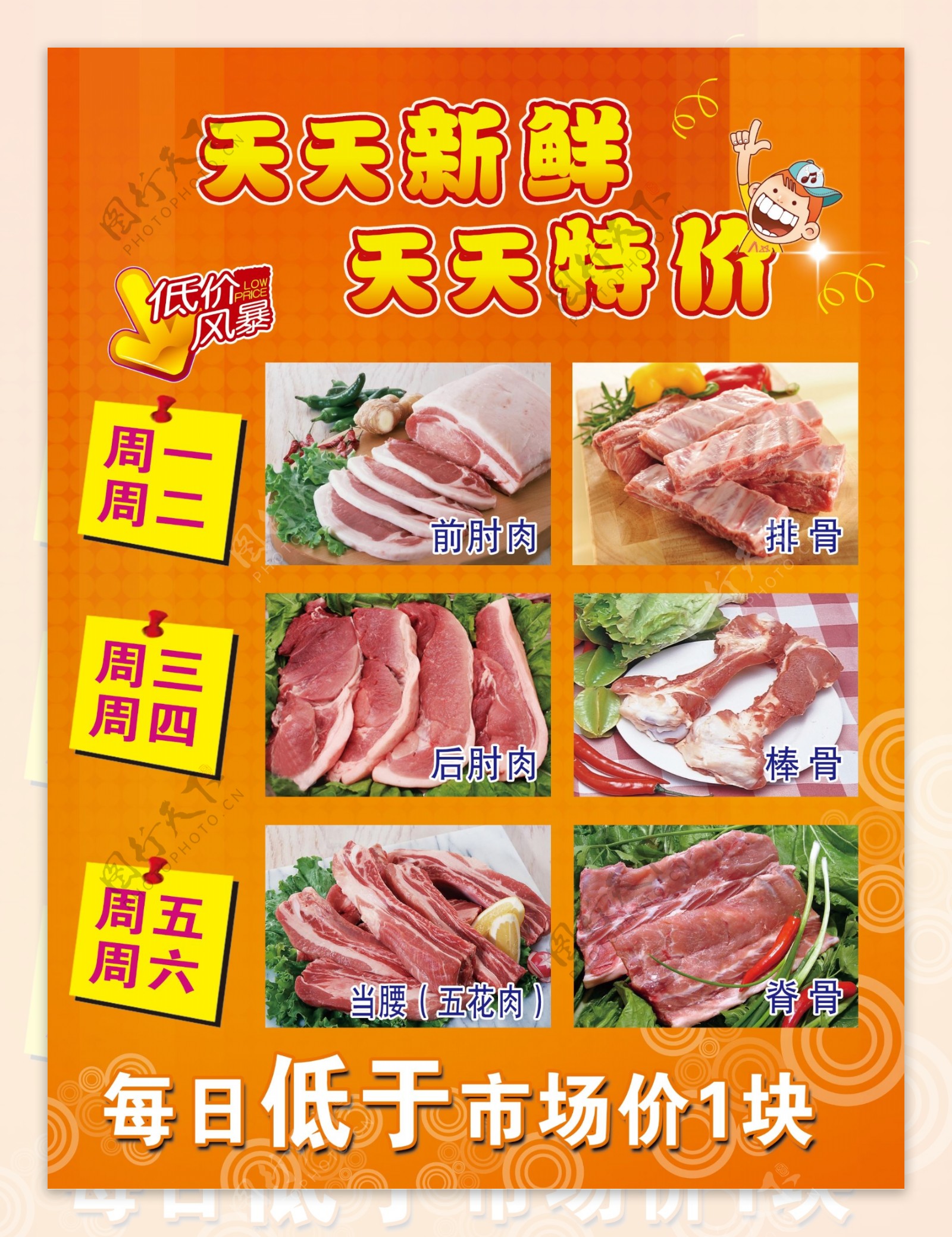 猪肉销售海报