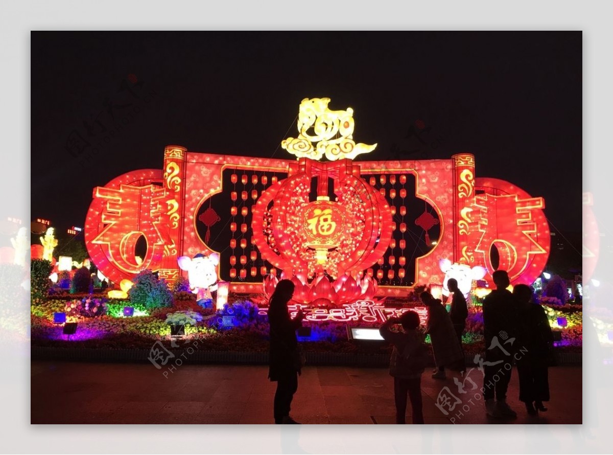 中国春节灯饰氛围