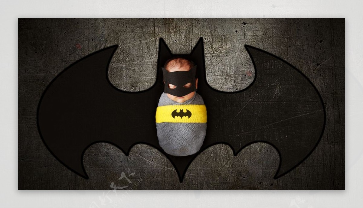 蝙蝠侠婴儿艺术照