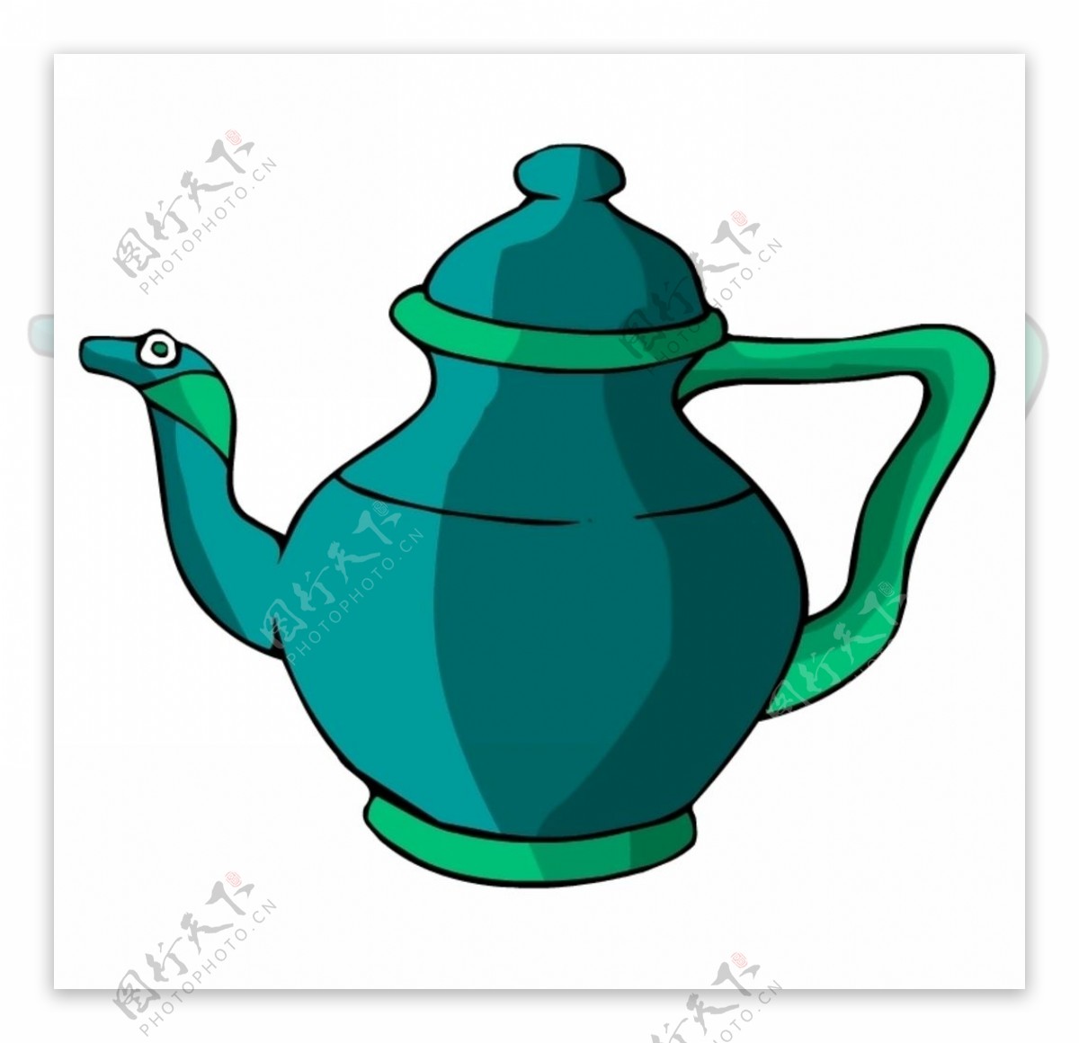 卡通茶壶茶杯素材元素图片素材-编号39586742-图行天下