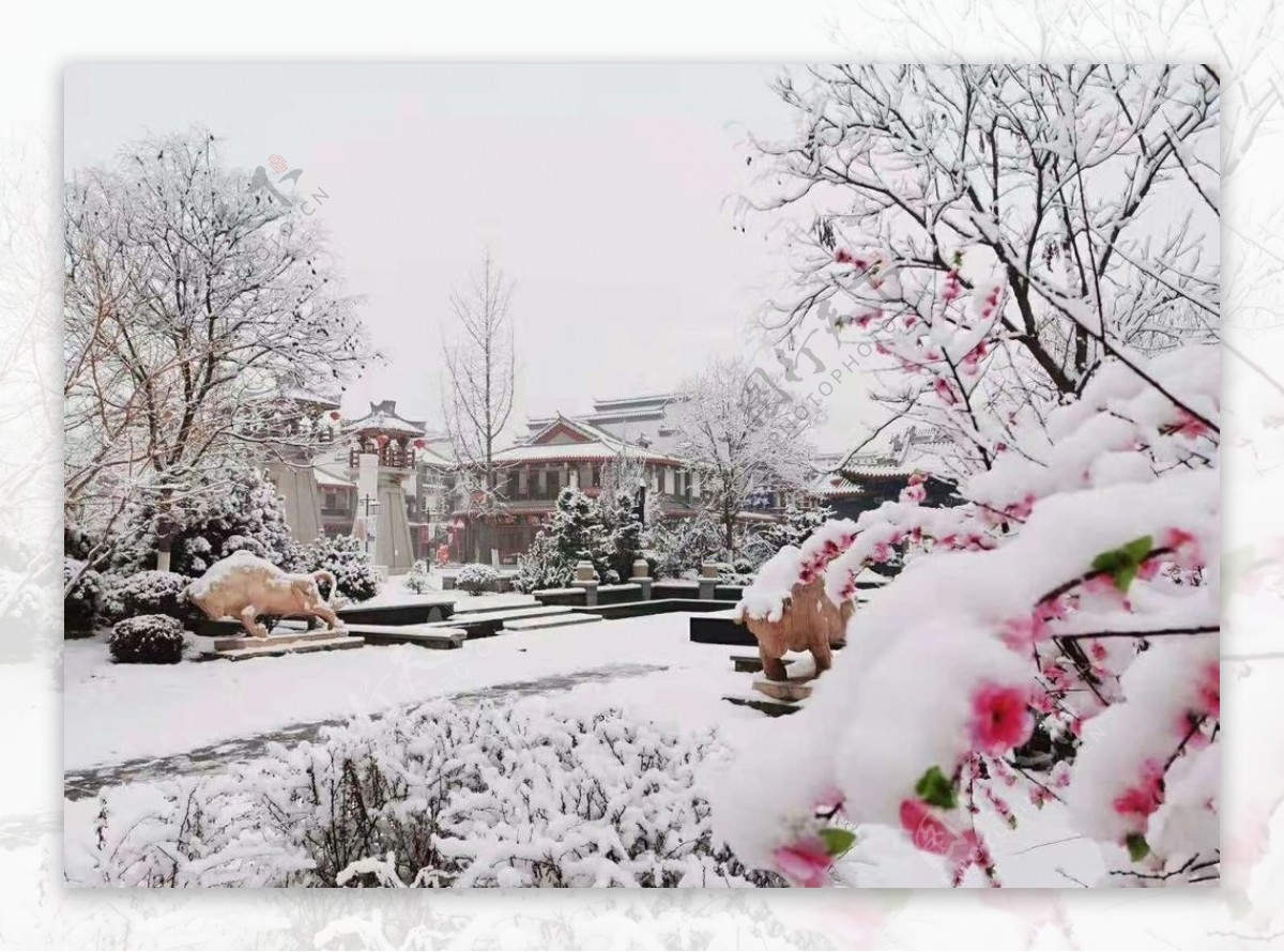 荆轲故居燕都古城雪景