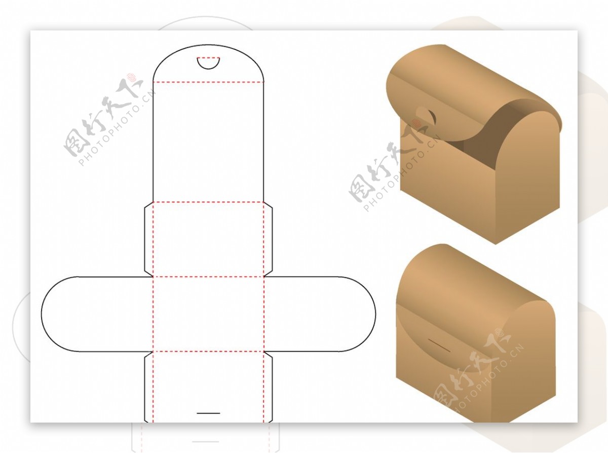 纸质包装盒刀模设计图