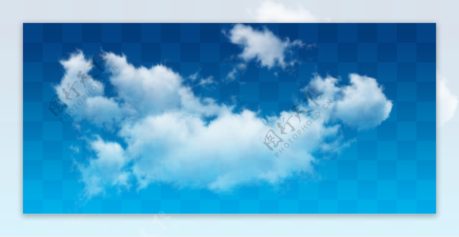 蓝色天空云朵背景图案