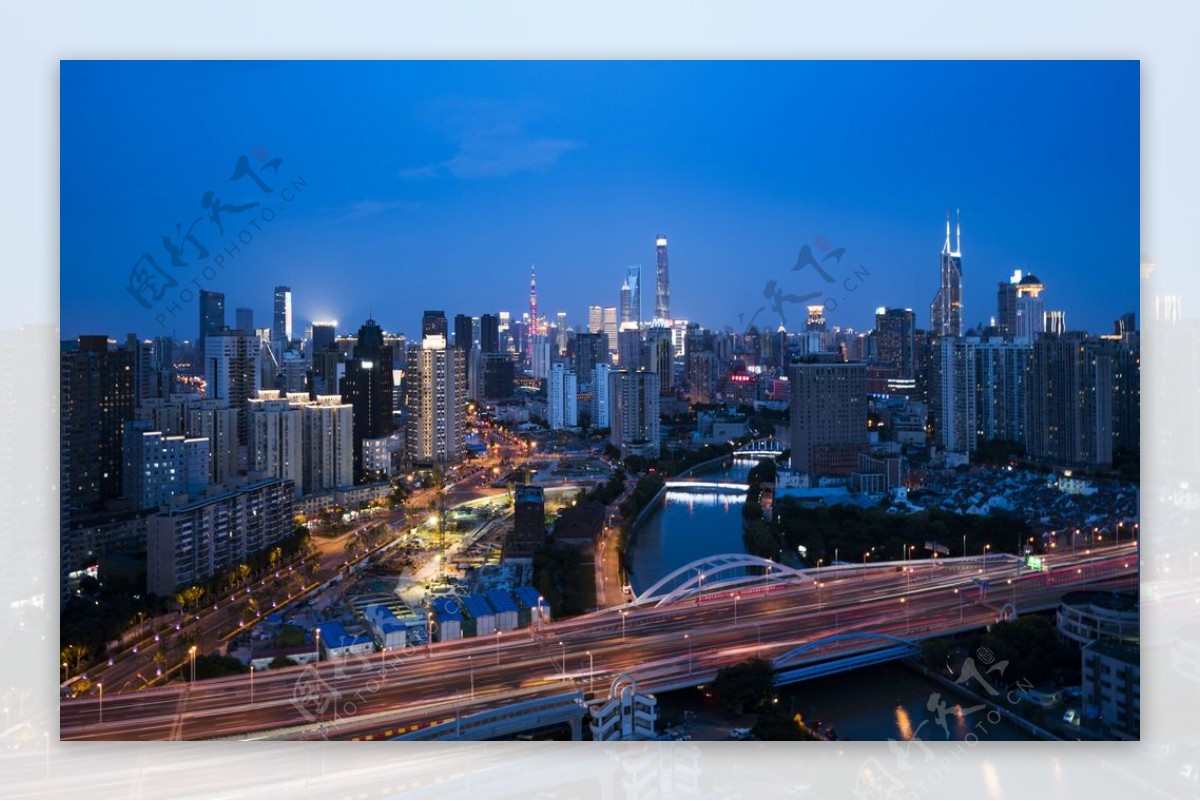 上海城市高架桥风光