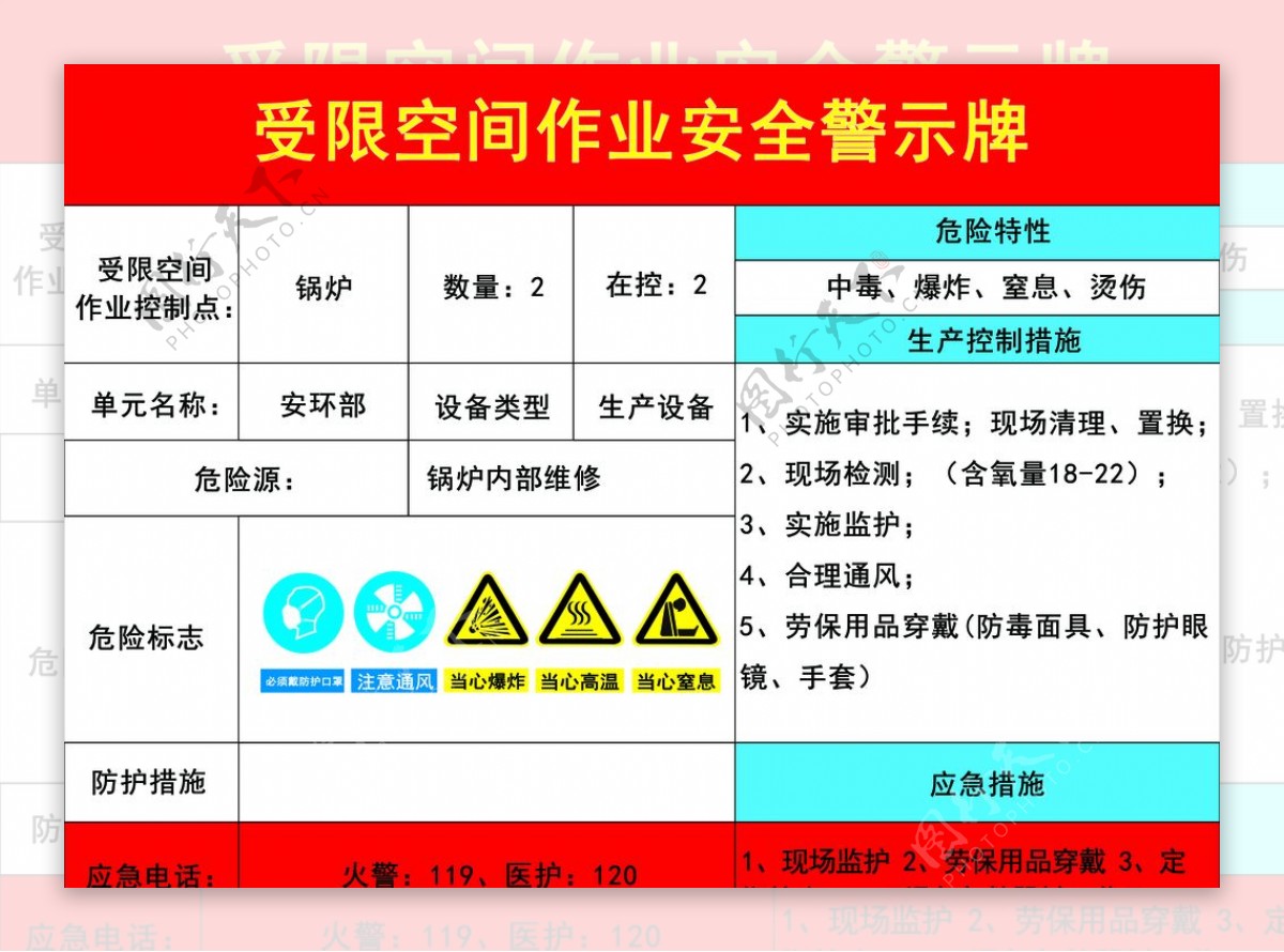 受限空间锅炉