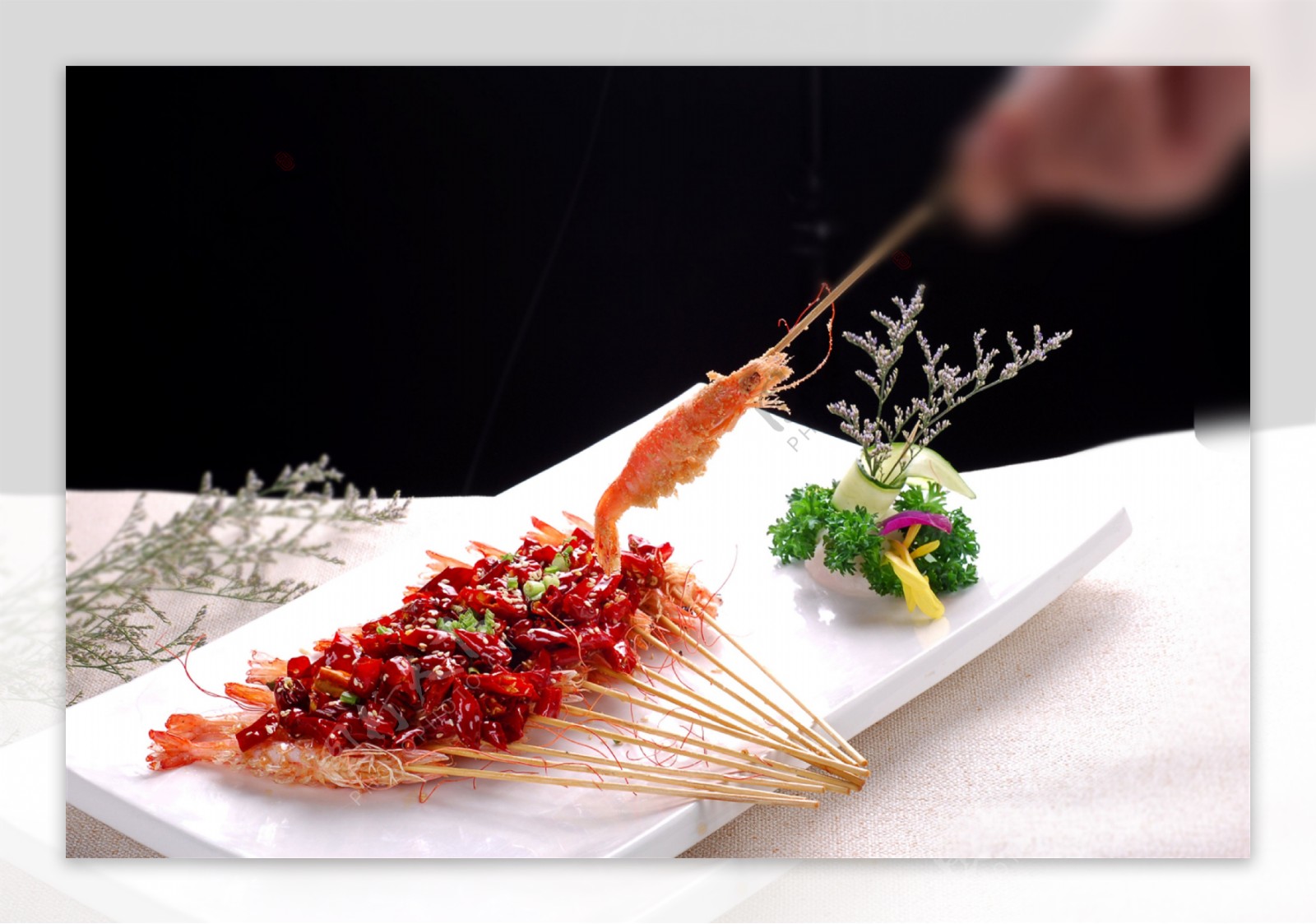 热菜串串虾