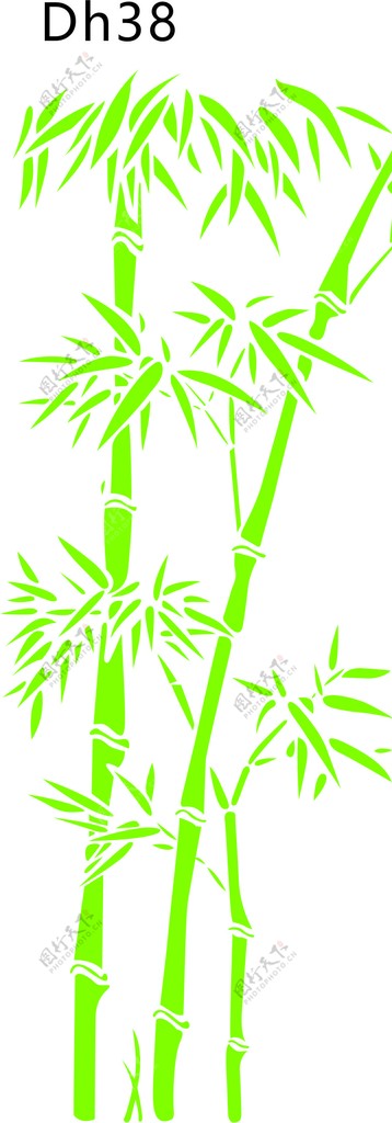 竹子矢量图案