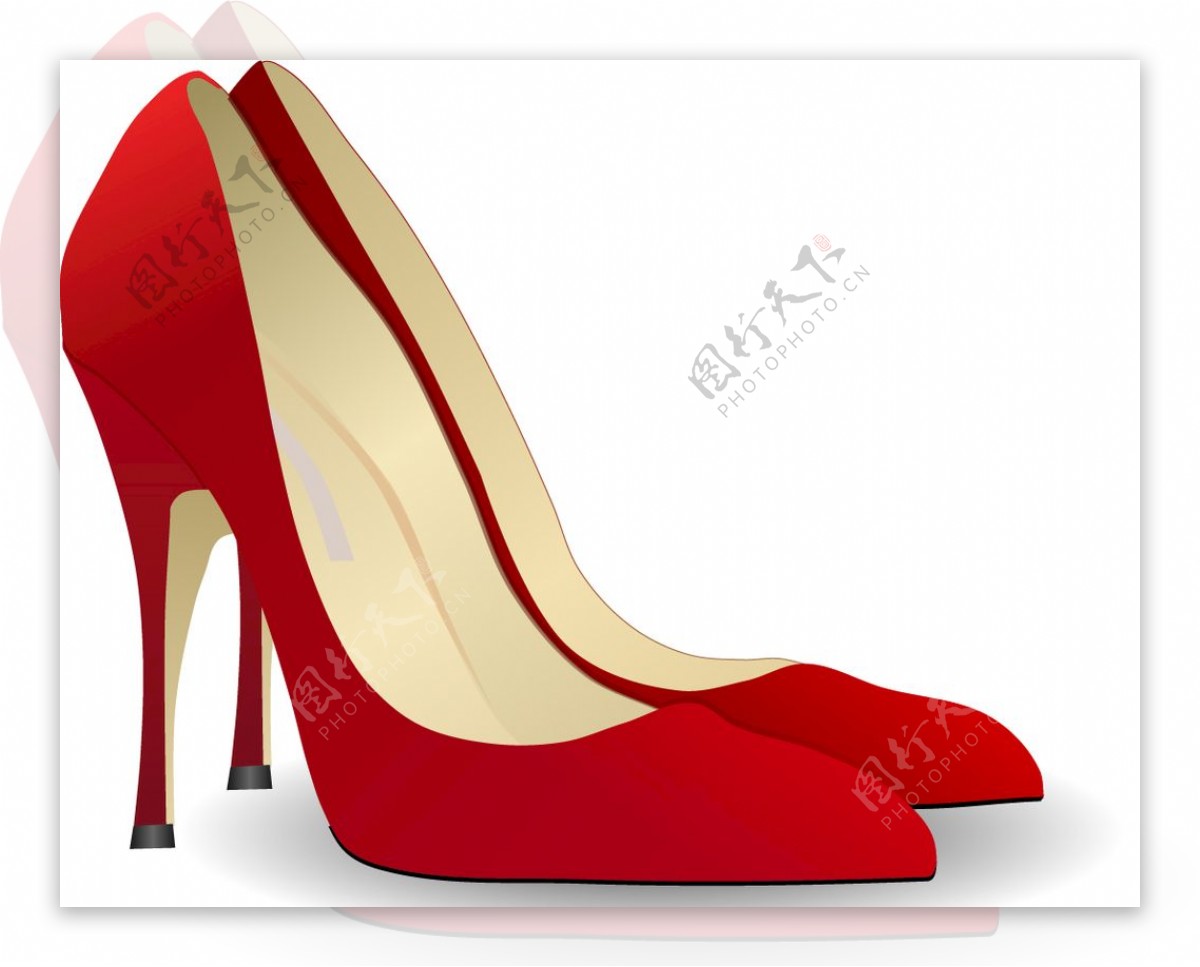 女性红色高跟鞋