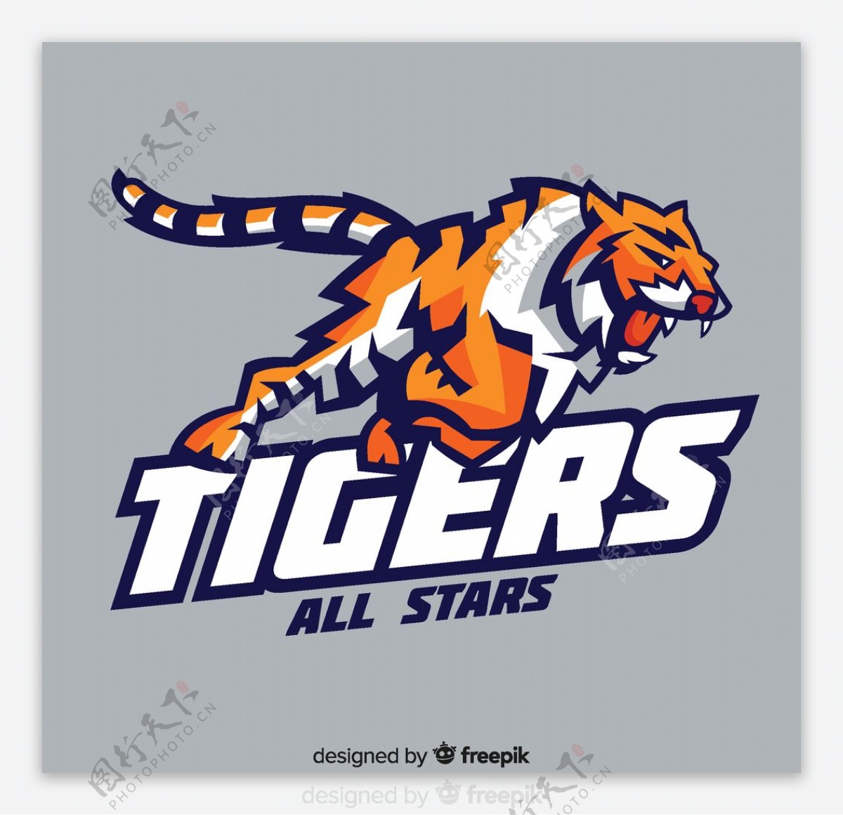 老虎图标图片素材-编号37125793-图行天下