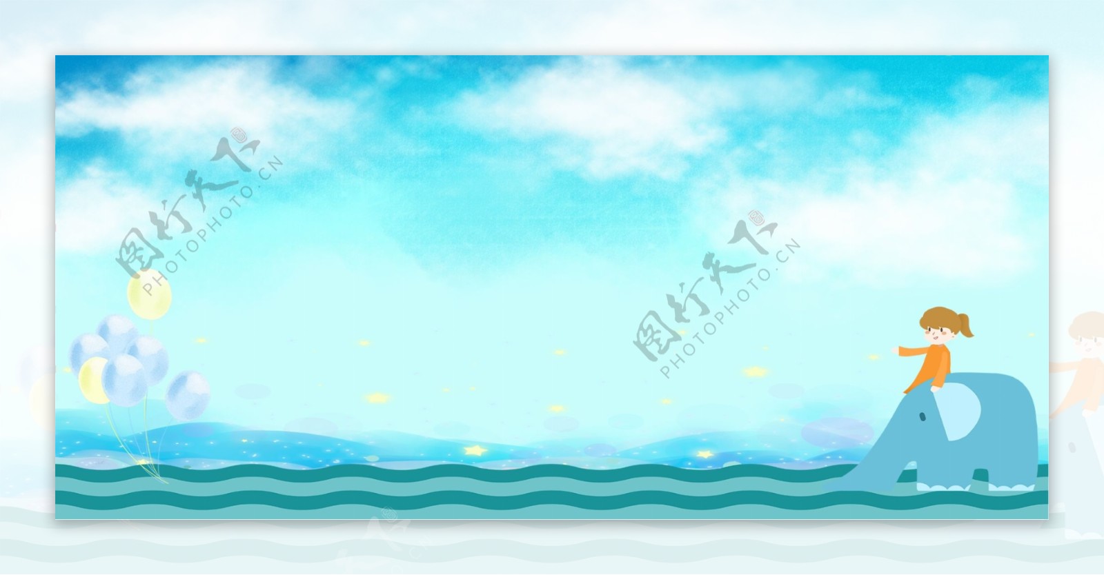 卡通海洋背景图