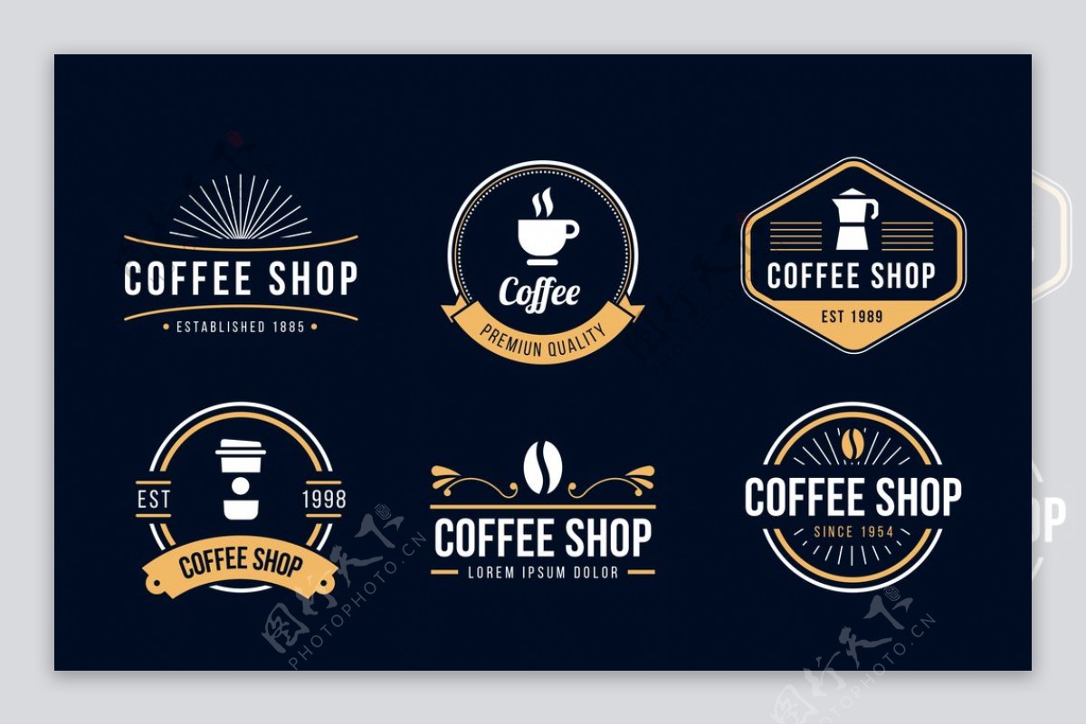 复古咖啡logo设计