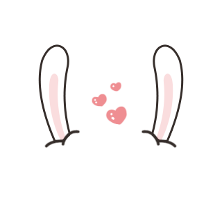 卡通兔子耳朵表情包