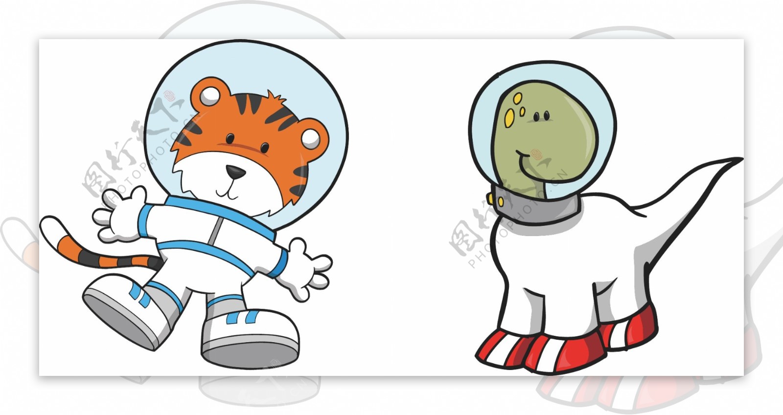 卡通外星人宇宙太空动物插画素材