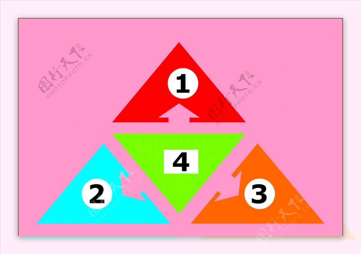 三角形组织架构图标