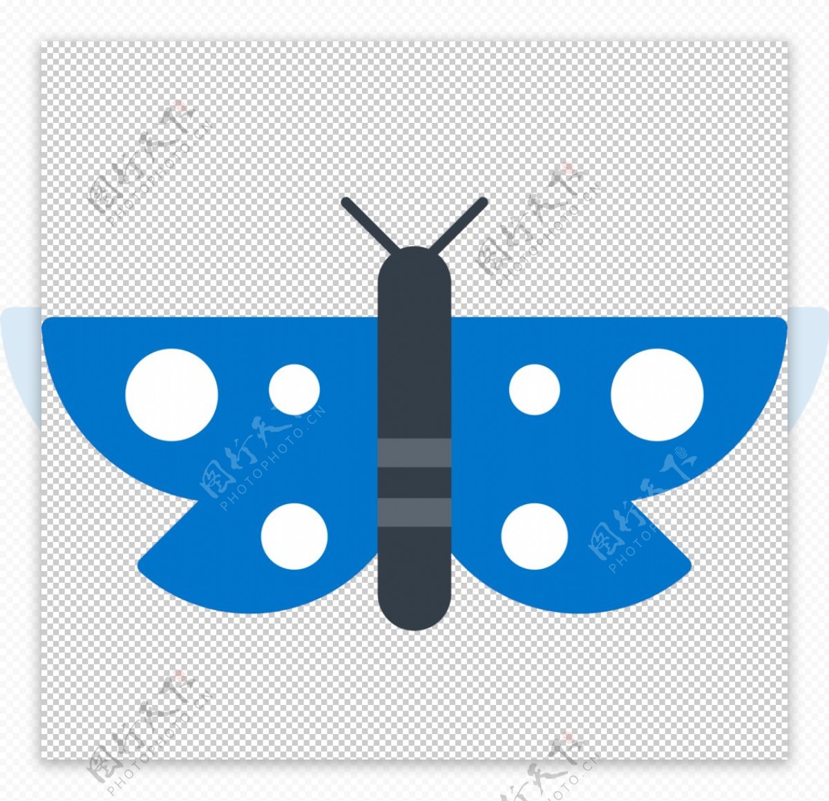 蝴蝶动物标志图形图标装饰素材