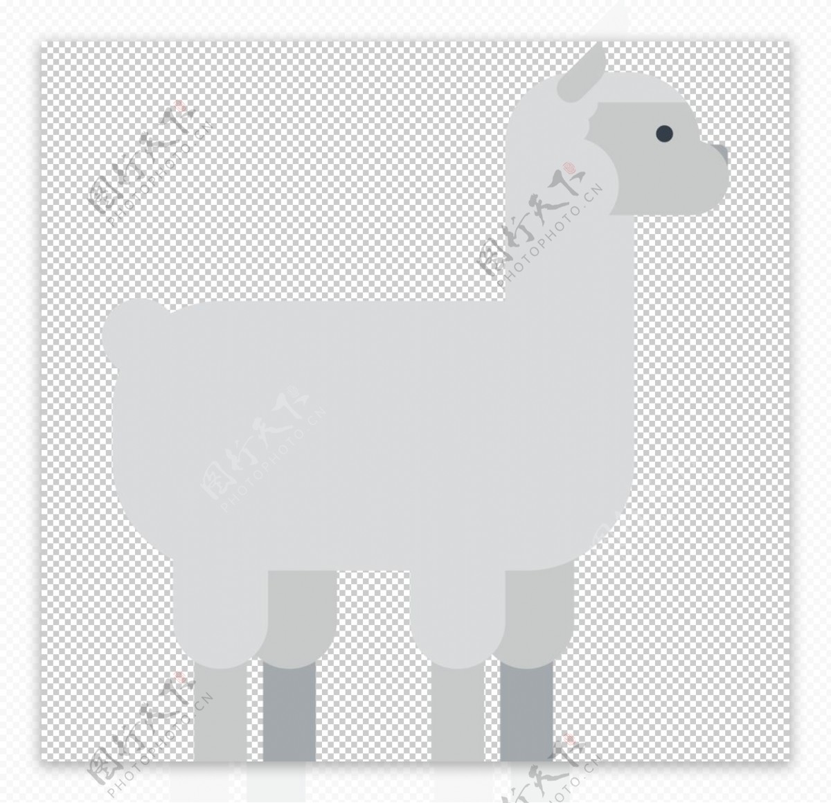 羊驼动物标志图形图标装饰素材