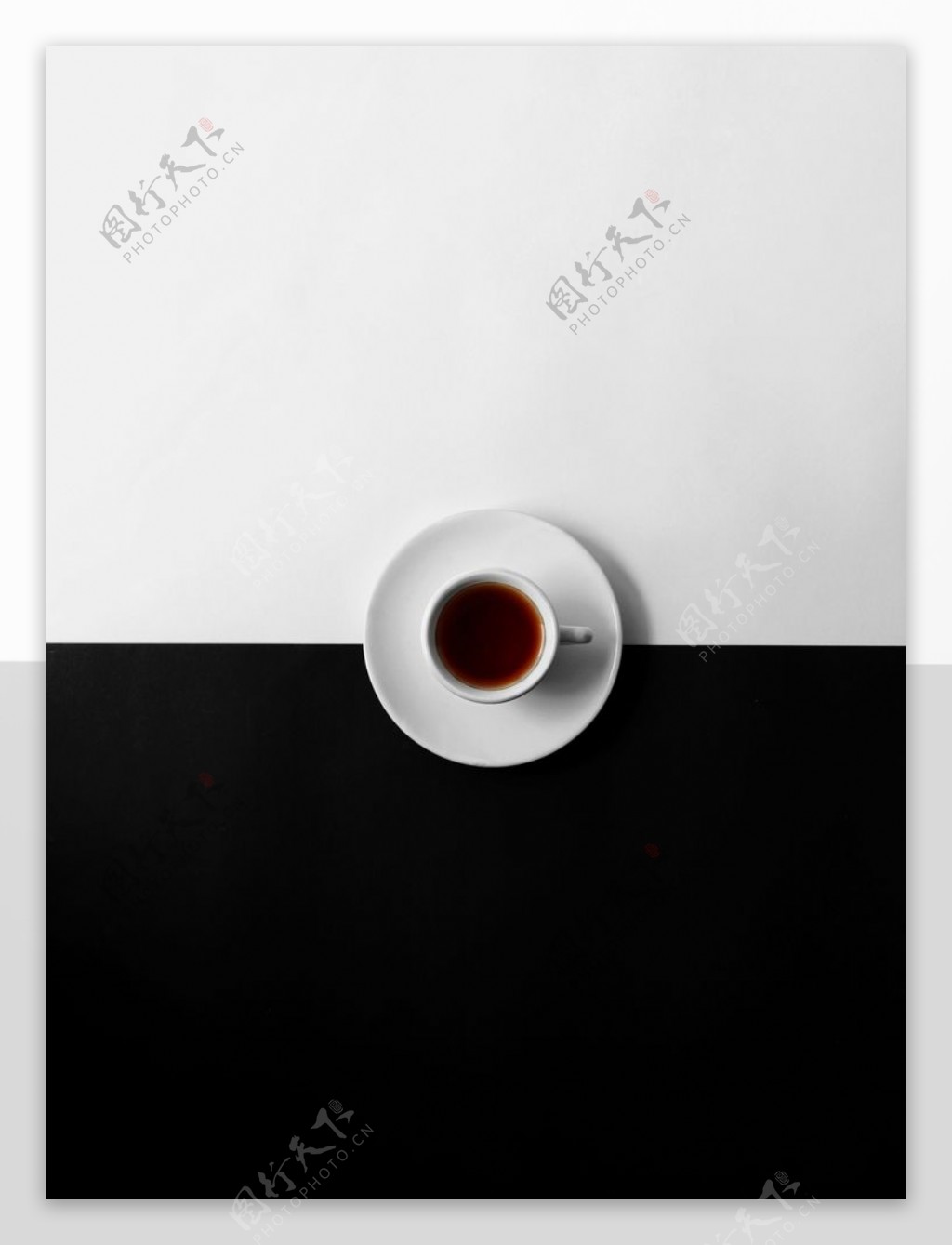 咖啡海报黑白背景素材