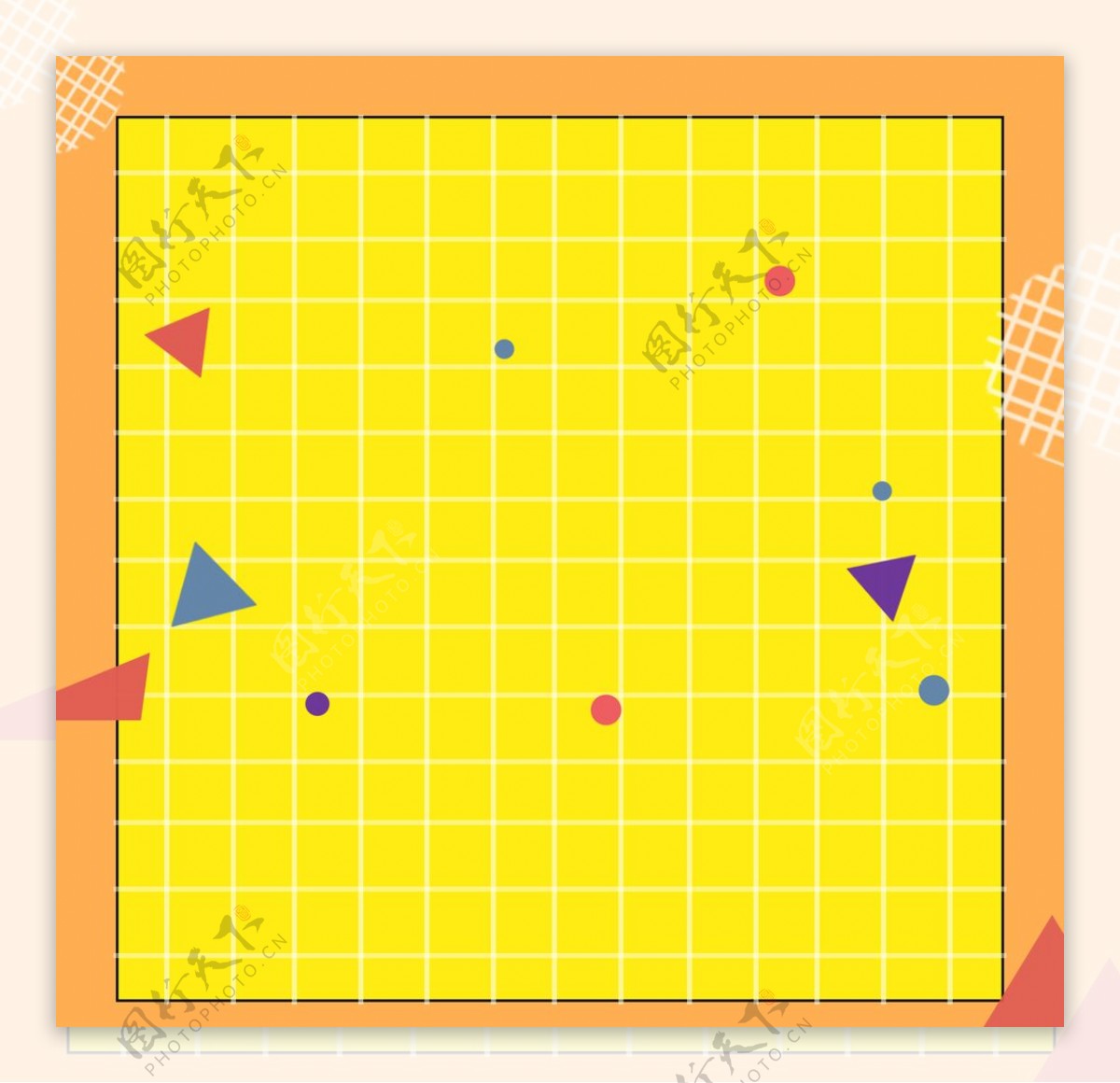 黄色几何简约