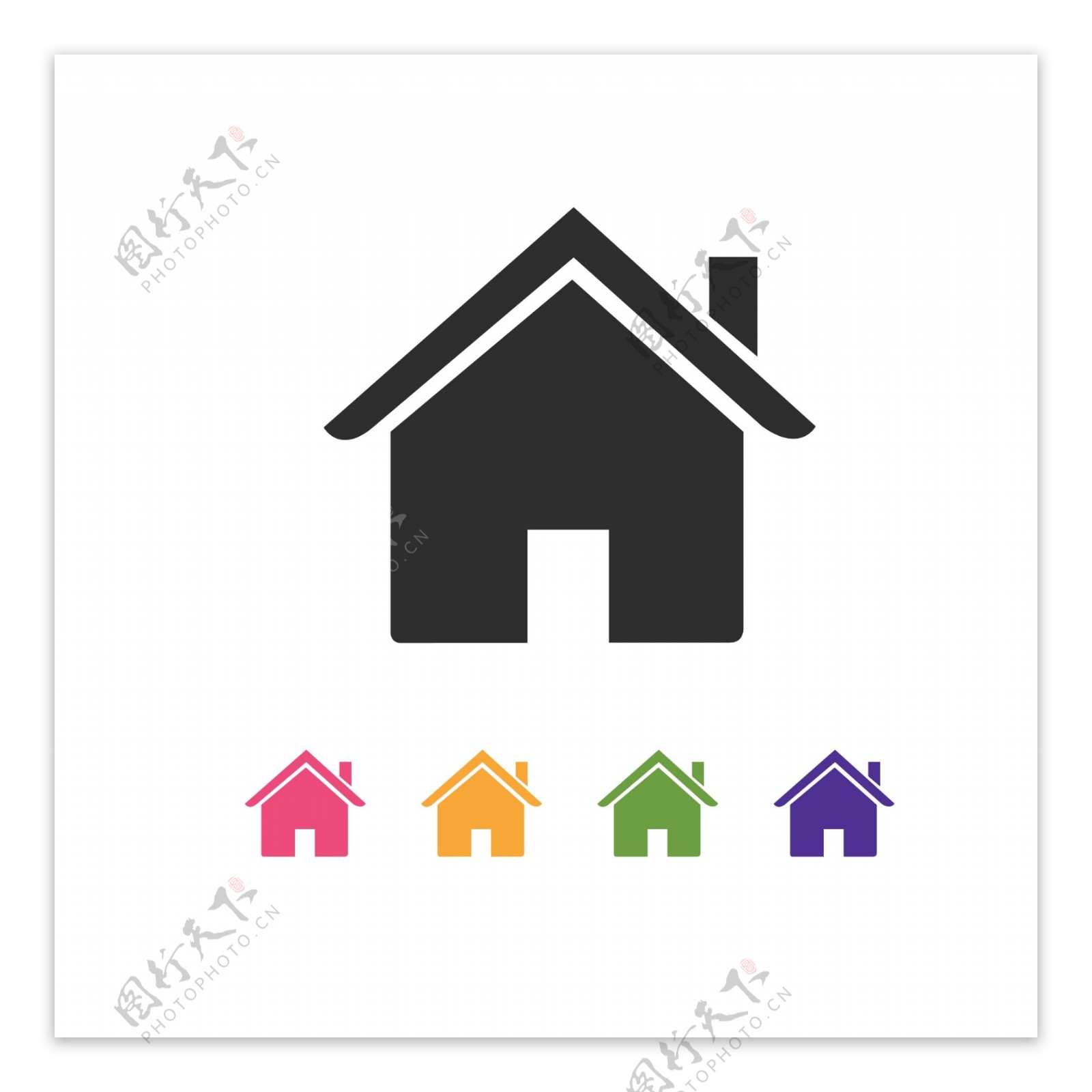 矢量房子卡通房子小房子图标