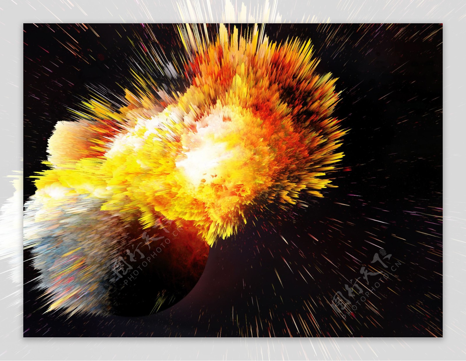 星空爆炸背景图片素材