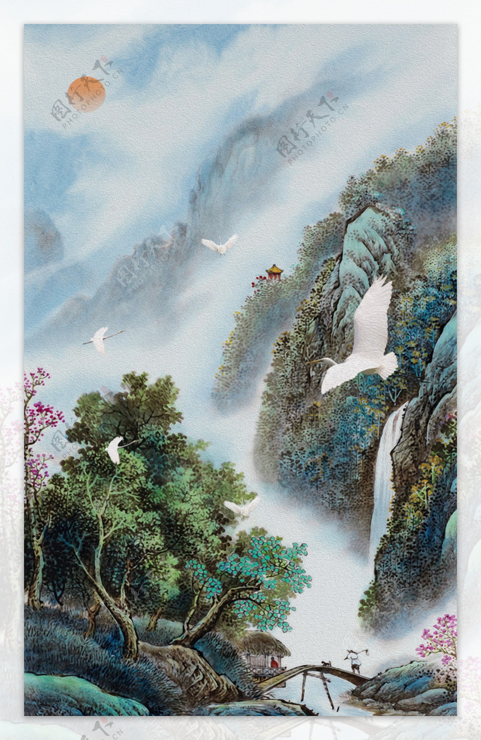 新中式国画山水装饰画