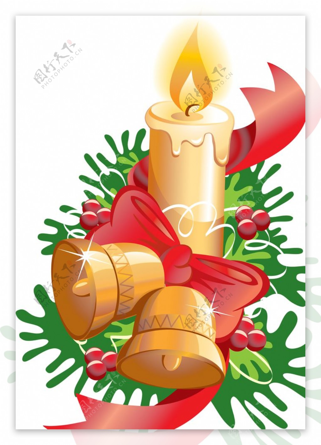 三根卡通圣诞蜡烛PNG元素图片素材-编号29209516-图行天下