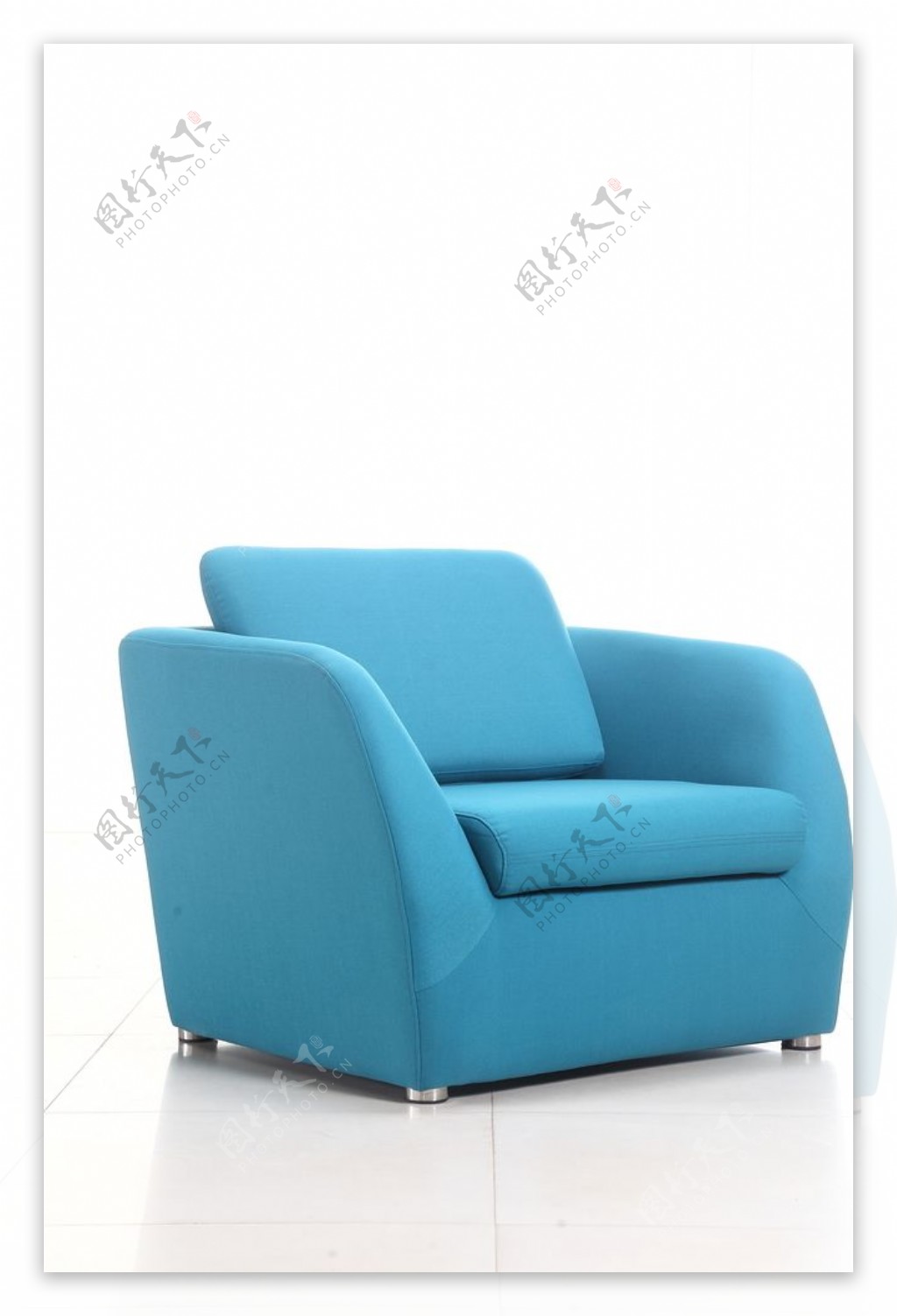 蓝色单人沙发