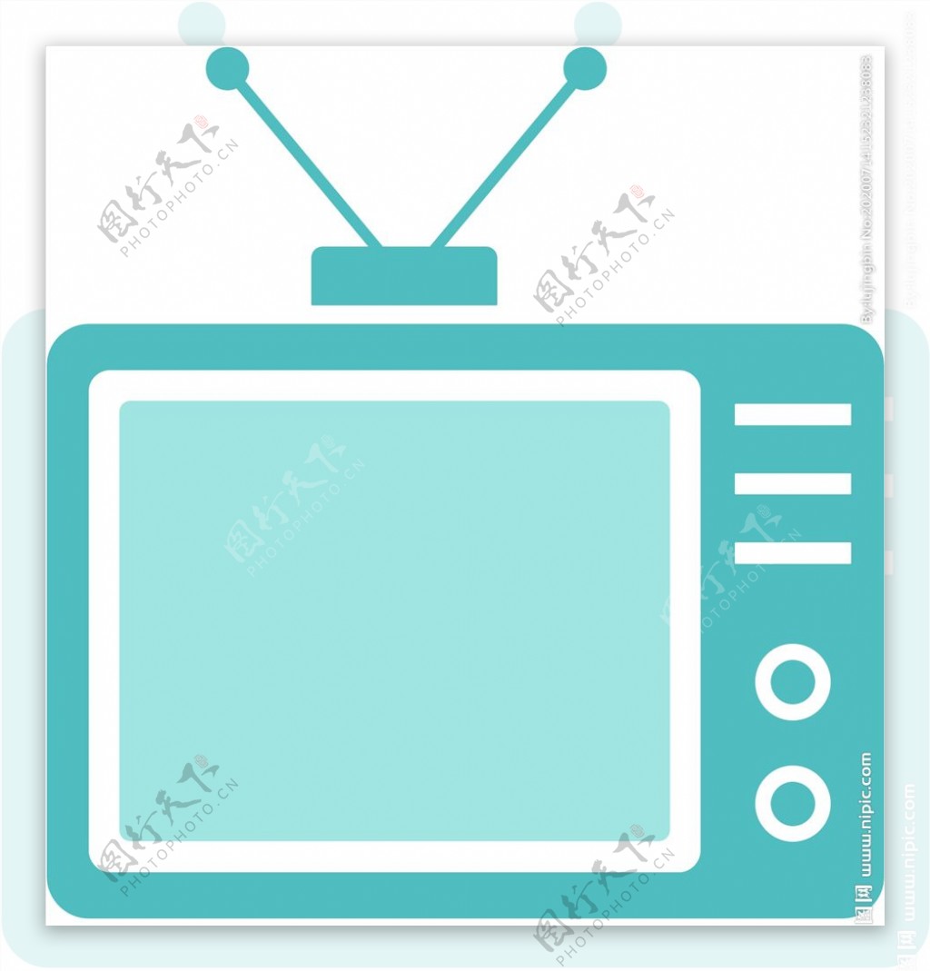 扁平化线条电视机