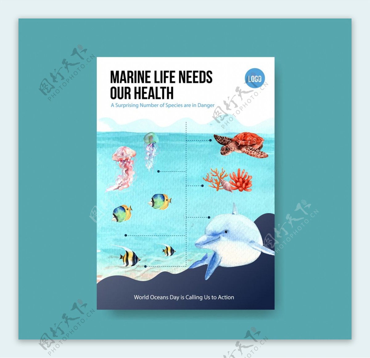 海洋动物海报