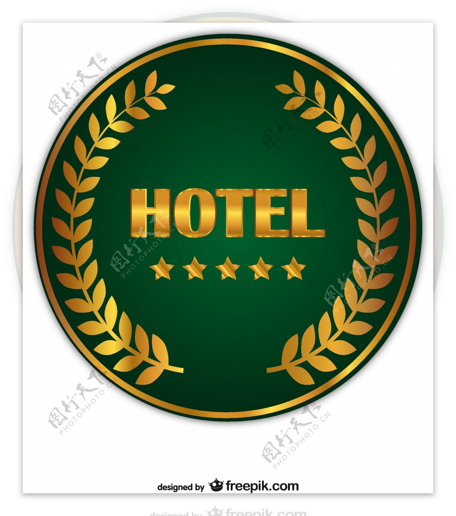 酒店徽章矢量