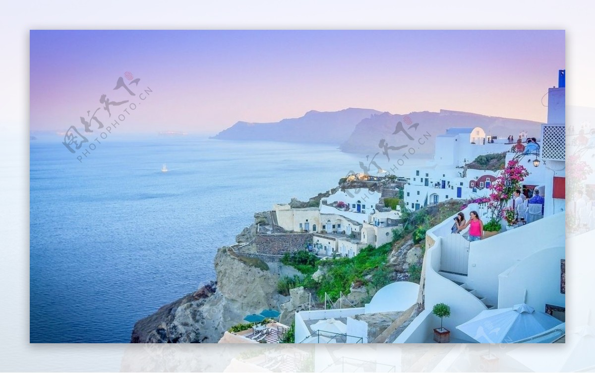 希腊爱琴海度假自然美丽风光