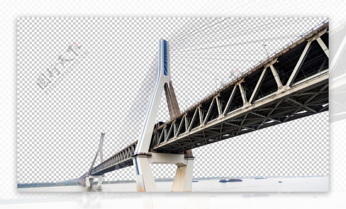 大桥建筑风光背景海报素材