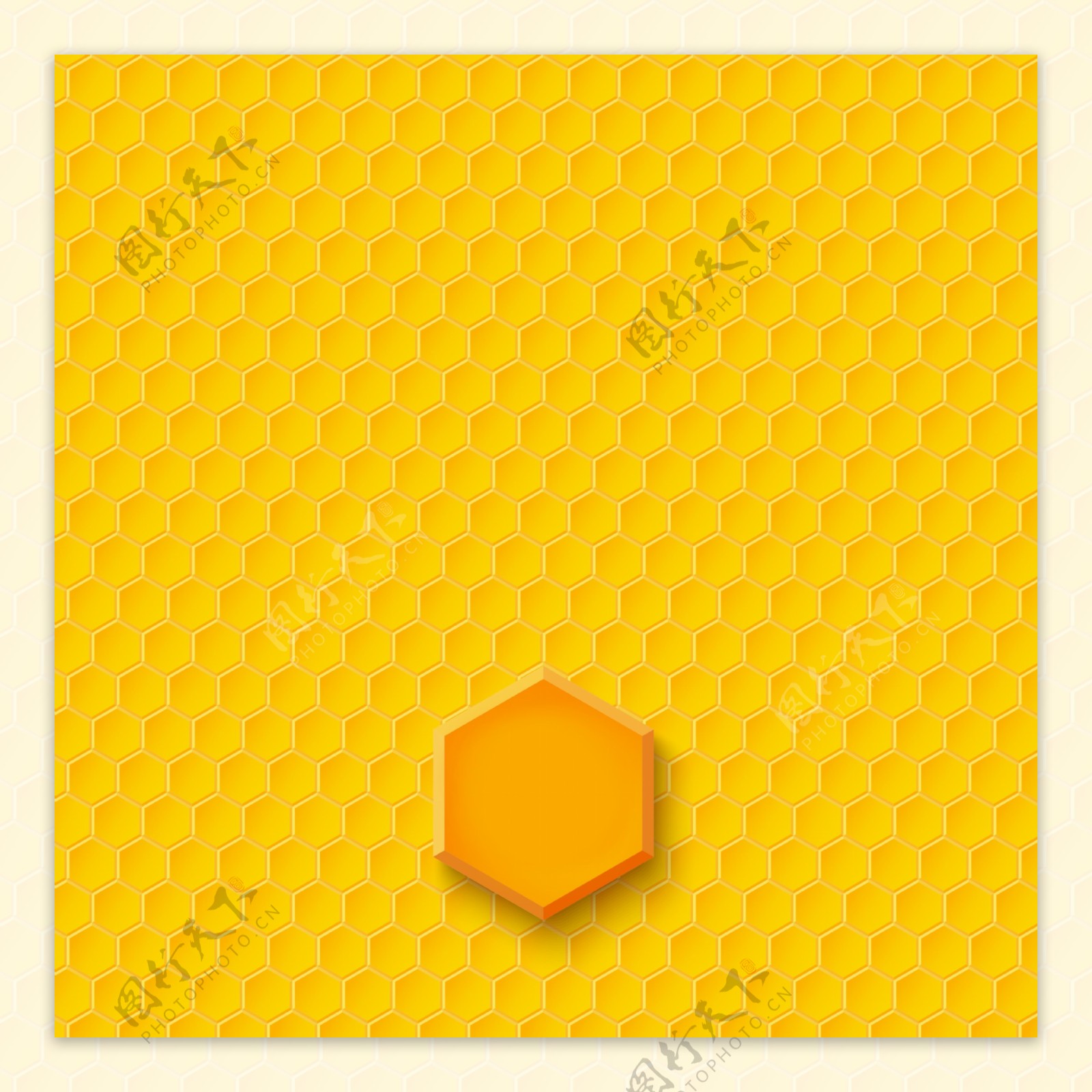 蜂蜜蜂巢黄色背景素材