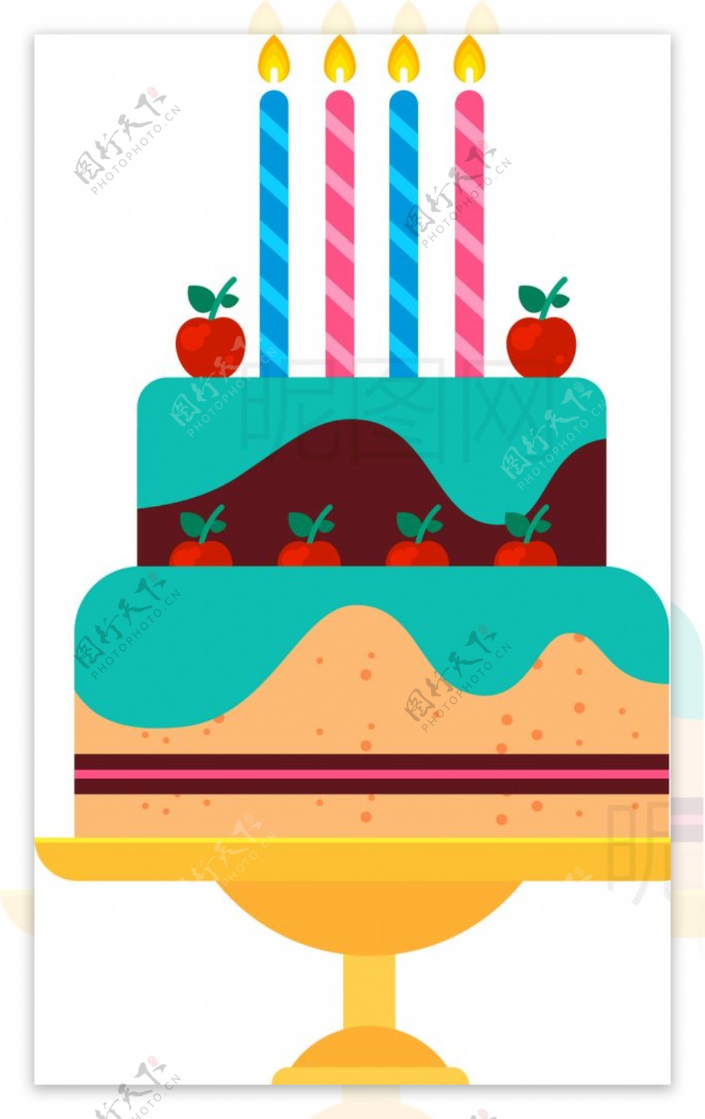 品种齐全的生日蛋糕图片素材-编号19450765-图行天下